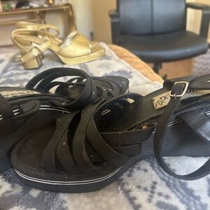 Elegant Black Strappy Sandals